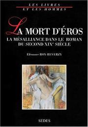 Cover of: La mort d'Eros by Eléonore Roy-Reverzy
