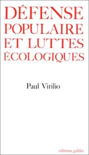 Cover of: Défense populaire et luttes écologiques
