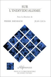 Cover of: Sur l'individualisme: théories et méthodes