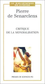 Cover of: Critique de la mondialisation