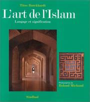 Cover of: L' art de l'islam by Titus Burckhardt