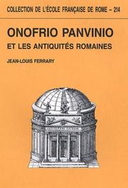Cover of: Onofrio Panvinio et les antiquités romaines