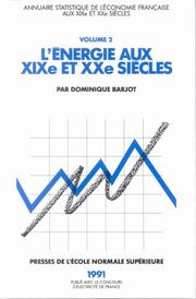 Cover of: L' énergie au XIXe et XXe siècles