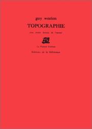 Cover of: Topographie by Guy Weelen