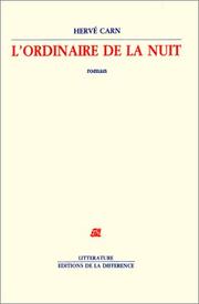 Cover of: L' ordinaire de la nuit