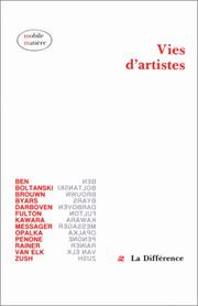 Cover of: Vies d'artistes