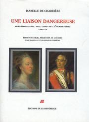 Cover of: Une liaison dangereuse by Isabelle de Charrière