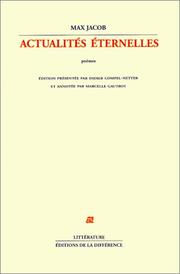 Cover of: Actualités éternelles: poèmes