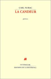 Cover of: La candeur: Poemes (Litterature)