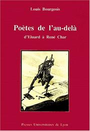 Cover of: Poètes de l'au-delà: d'Eluard à René Char