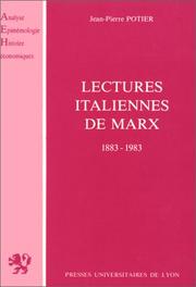 Cover of: Lectures italiennes de Marx: les conflits d'interprétation chez les économistes et les philosophes, 1883-1983