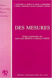 Cover of: Des mesures