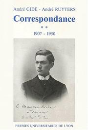 Cover of: Correspondance, 1895-1950 by André Gide