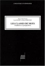 Cover of: Les Classes de mots: traditions et perspectives