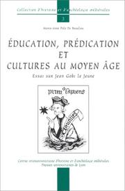 Education, prédication et cultures au Moyen Age by Marie Anne Polo de Beaulieu
