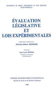 Cover of: Evaluation législative et lois expérimentales: séminaire en Valais, Crans-sur-Sierre, 7-9 octobre 1992