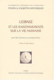 Cover of: Leibniz et les raisonnements sur la vie humaine