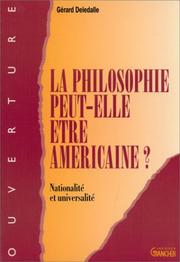 Cover of: La philosophie peut-elle être américaine?: nationalité et universalité