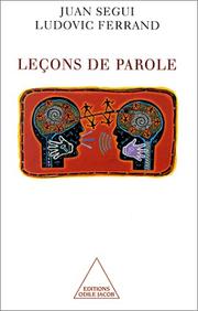 Cover of: Leçons de parole