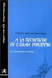 Cover of: A la recherche de l'islam philippin: la communauté maranao