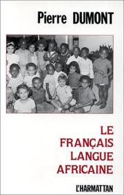 Cover of: Le français, langue africaine