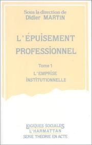 Cover of: L' Epuisement professionnel by Martin, Didier