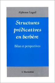 Cover of: Structures prédicatives en berbère: bilan et perspectives