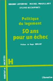 Front cover of Politique du logement by Bruno Lefebvre