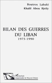 Cover of: Bilan des guerres du Liban, 1975-1990