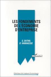 Cover of: Les fondements de l'économie d'entreprise