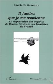 Il faudra que je me souvienne by Charlotte Schapira