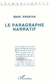 Cover of: Le paragraphe narratif by Marc Arabyan