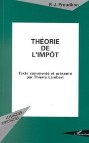 Cover of: Théorie de l'impôt