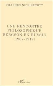 Cover of: Une rencontre philosophique: Bergson en Russie, 1907-1917