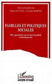 Cover of: Familles et politiques sociales: dix questions sur le lien familial contemporain