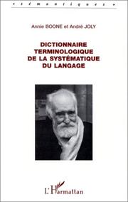 Cover of: Dictionnaire terminologique de la systématique du langage