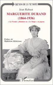 Cover of: Marguerite Durand (1864-1936) by Jean Rabaut