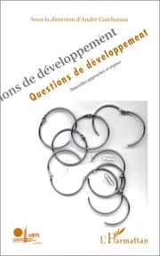 Cover of: Questions de développement: nouvelles approches et enjeux