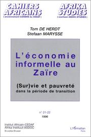 L' économie informelle au Zaïre by Tom de Herdt