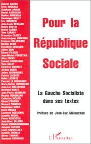 Cover of: Pour la République sociale by préface de Jean-Luc Mélenchon.