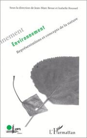 Cover of: Environnement: représentations et concepts de la nature