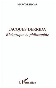 Cover of: Jacques Derrida: rhétorique et philosophie