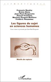 Cover of: Les figures du sujet en sciences humaines: "motifs de rupture"