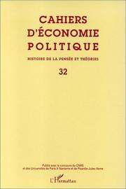 Cover of: Cahiers d'economie politique