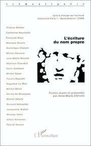 Cover of: L' écriture du nom propre