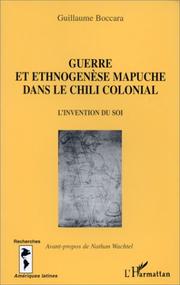 Cover of: Guerre et ethnogenèse mapuche dans le Chili colonial: l'invention du soi