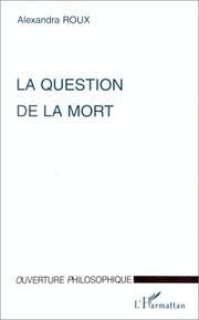 Cover of: La question de la mort