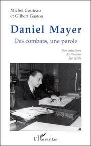 Cover of: Daniel Mayer by Michel Couteau