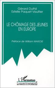 Cover of: Le chômage des jeunes en Europe by G. Duthil
