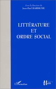 Cover of: Litterature et ordre social by 